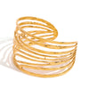 Wholesale Stainless Steel Geometric Electroplated Exaggerated Hollow Bracelet Jewelry