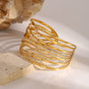 Wholesale Stainless Steel Geometric Electroplated Exaggerated Hollow Bracelet Jewelry