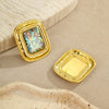 Wholesale Stainless Steel Geometric Electroplated Exaggerated Midcentury Retro Style Women's Earrings