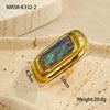 Wholesale Stainless Steel Geometric Electroplated Exaggerated Midcentury Retro Style Women's Earrings