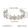 Wholesale Stainless Steel Geometric Electroplated Flower Bracelet Luxury Highend Jewelry Accessories