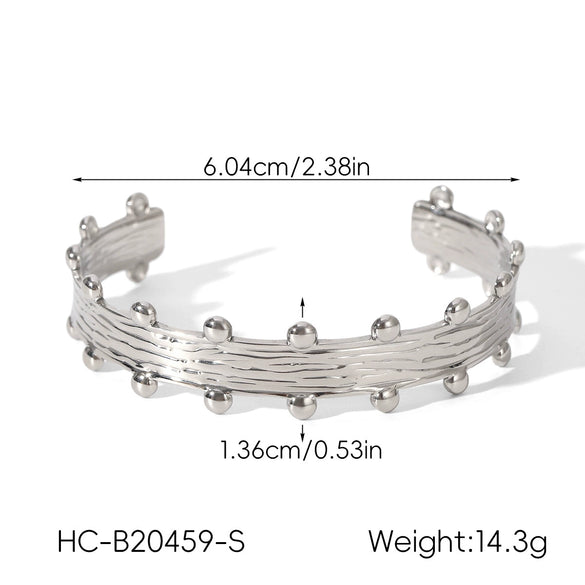 Wholesale Stainless Steel Geometric Electroplated Flower Bracelet Luxury Highend Jewelry Accessories