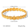 Wholesale Stainless Steel Geometric Electroplated Flower Bracelet Luxury Highend Jewelry Accessories