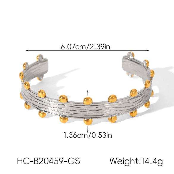 Wholesale Stainless Steel Geometric Electroplated Flower Bracelet Luxury Highend Jewelry Accessories