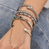 Wholesale Stainless Steel Geometric Electroplated Gold Pendant Clasp Bracelet Set Accessories