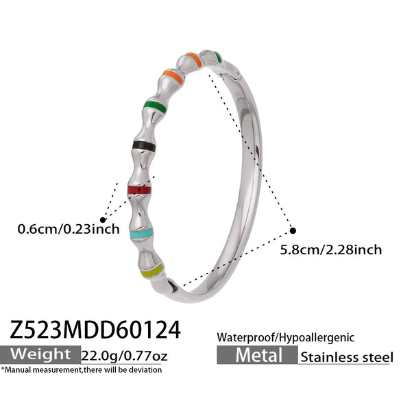 Wholesale Stainless Steel Geometric Electroplated Gold Pendant Clasp Bracelet Set Accessories