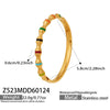 Wholesale Stainless Steel Geometric Electroplated Gold Pendant Clasp Bracelet Set Accessories
