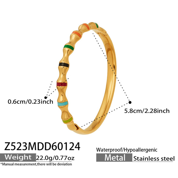 Wholesale Stainless Steel Geometric Electroplated Gold Pendant Clasp Bracelet Set Accessories