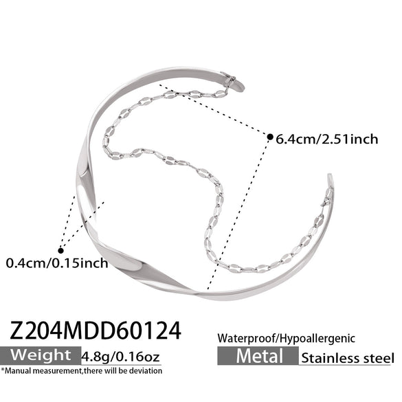 Wholesale Stainless Steel Geometric Electroplated Gold Pendant Clasp Bracelet Set Accessories