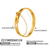 Wholesale Stainless Steel Geometric Electroplated Gold Pendant Clasp Bracelet Set Accessories