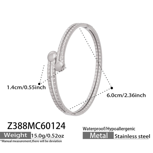Wholesale Stainless Steel Geometric Electroplated Gold Pendant Clasp Bracelet Set Accessories