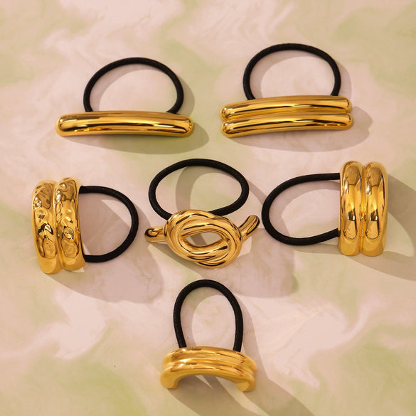 Wholesale Stainless Steel Geometric Electroplated Hair Accessories For Women