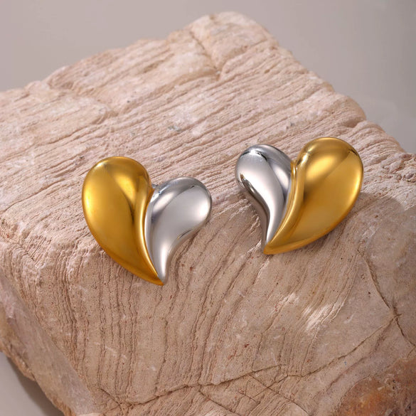 Wholesale Stainless Steel Geometric Electroplated Light Luxury Women's Gold Earrings Ear Studs