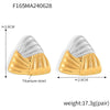 Wholesale Stainless Steel Geometric Electroplated Light Luxury Women's Gold Earrings Ear Studs