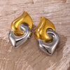 Wholesale Stainless Steel Geometric Electroplated Light Luxury Women's Gold Earrings Ear Studs
