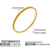 Wholesale Stainless Steel Geometric Electroplated Microinlaid Zircon Ringshaped Thin Bracelet Set