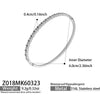 Wholesale Stainless Steel Geometric Electroplated Microinlaid Zircon Ringshaped Thin Bracelet Set