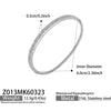 Wholesale Stainless Steel Geometric Electroplated Microinlaid Zircon Ringshaped Thin Bracelet Set