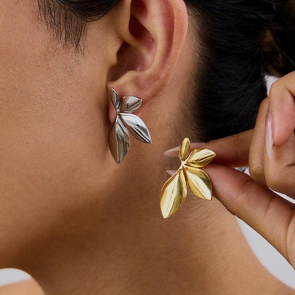 Wholesale Stainless Steel Geometric Electroplated Minimalist Earrings For Women