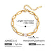 Wholesale Stainless Steel Geometric Electroplated Necklace And Bracelet Jewelry