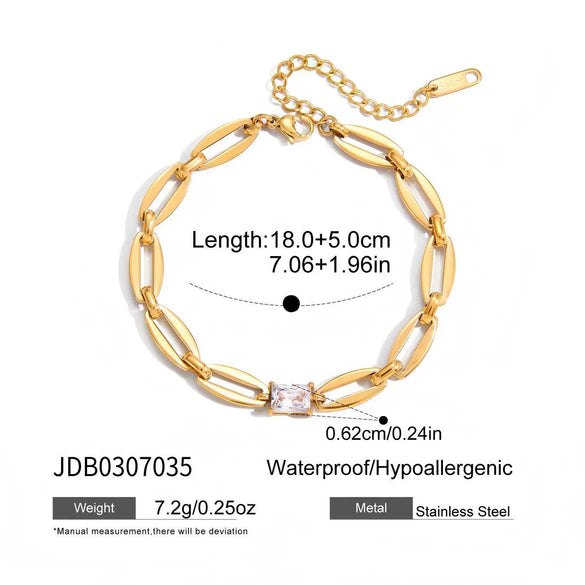 Wholesale Stainless Steel Geometric Electroplated Necklace And Bracelet Jewelry
