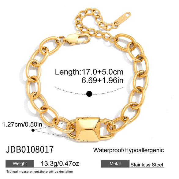 Wholesale Stainless Steel Geometric Electroplated Necklace And Bracelet Jewelry