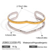 Wholesale Stainless Steel Geometric Electroplated Open Bracelet Jewelry