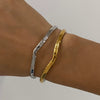Wholesale Stainless Steel Geometric Electroplated Open Bracelet Jewelry