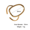 Wholesale Stainless Steel Geometric Electroplated Open Ring Hand Jewelry For Women