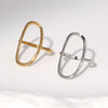 Wholesale Stainless Steel Geometric Electroplated Open Ring Hand Jewelry For Women