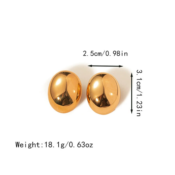 Wholesale Stainless Steel Geometric Electroplated Polished Fashion Niche Allmatch Earrings For Women