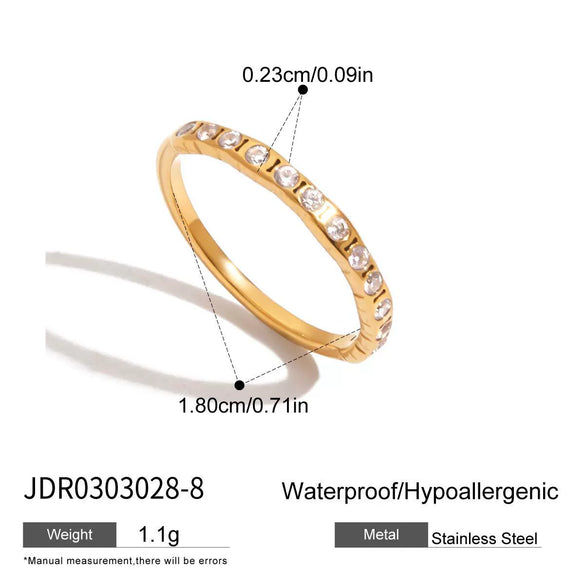 Wholesale Stainless Steel Geometric Electroplated Ring For Women
