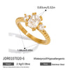 Wholesale Stainless Steel Geometric Electroplated Ring For Women