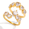Wholesale Stainless Steel Geometric Electroplated Ring For Women