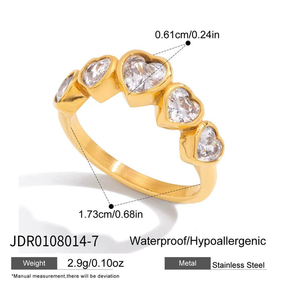 Wholesale Stainless Steel Geometric Electroplated Ring For Women