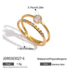 Wholesale Stainless Steel Geometric Electroplated Ring For Women