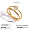 Wholesale Stainless Steel Geometric Electroplated Ring For Women