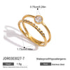 Wholesale Stainless Steel Geometric Electroplated Ring For Women