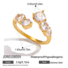 Wholesale Stainless Steel Geometric Electroplated Ring For Women