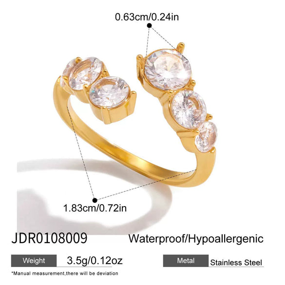 Wholesale Stainless Steel Geometric Electroplated Ring For Women