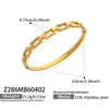 Wholesale Stainless Steel Geometric Electroplated Ring Shaped Clasp Bracelet Set Jewelry Accessories