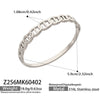 Wholesale Stainless Steel Geometric Electroplated Ring Shaped Clasp Bracelet Set Jewelry Accessories