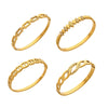 Wholesale Stainless Steel Geometric Electroplated Ring Shaped Clasp Bracelet Set Jewelry Accessories