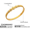 Wholesale Stainless Steel Geometric Electroplated Ring Shaped Clasp Bracelet Set Jewelry Accessories