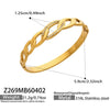 Wholesale Stainless Steel Geometric Electroplated Ring Shaped Clasp Bracelet Set Jewelry Accessories