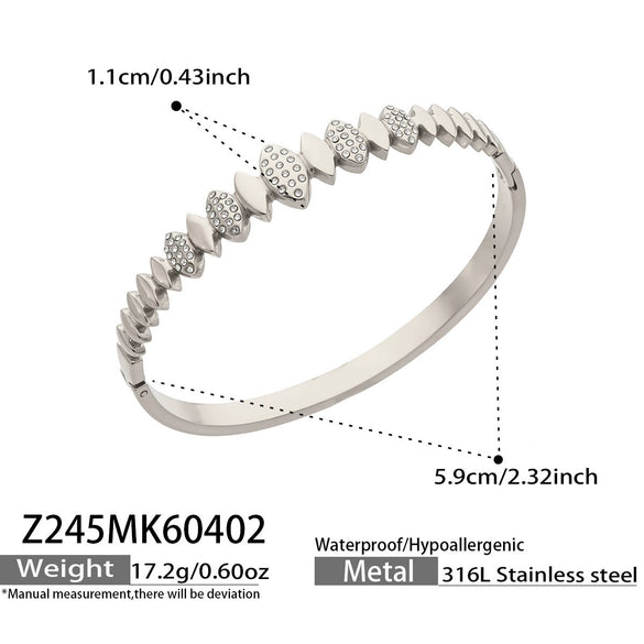 Wholesale Stainless Steel Geometric Electroplated Ring Shaped Clasp Bracelet Set Jewelry Accessories