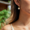 Wholesale Stainless Steel Geometric Electroplated Round Pendant Earrings For Women