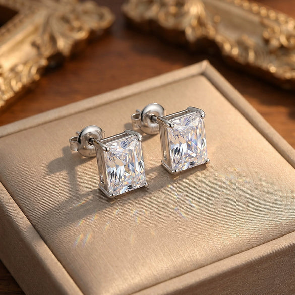 Wholesale Stainless Steel Geometric Electroplated Square Earrings And Ear Studs For Women And Men