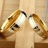 Wholesale Stainless Steel Geometric Electroplated Unisex Couple Rings