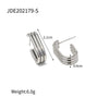 Wholesale Stainless Steel Geometric Electroplated Ushaped Opening Women's Earrings